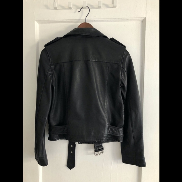 All Saints Balfern Leather Biker Jacket - Picture 6 of 13